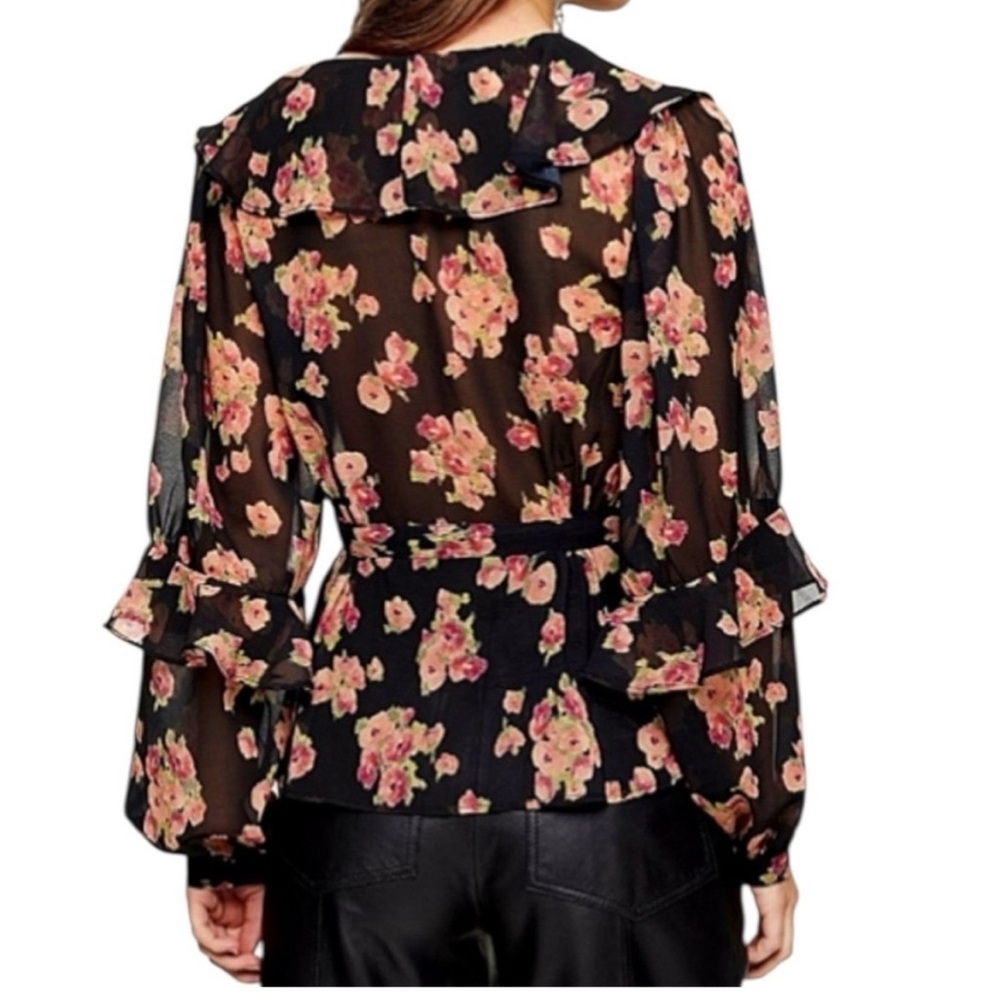 Floral Ruffle Top - Picture 2 of 10